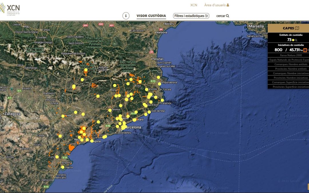 Nace el visor de acuerdos de custodia del territorio de Cataluña